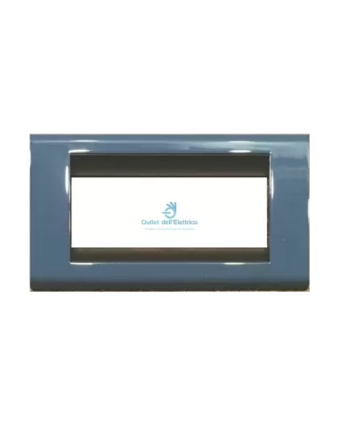 Bticino 4714az 4-seater living room plate, blue